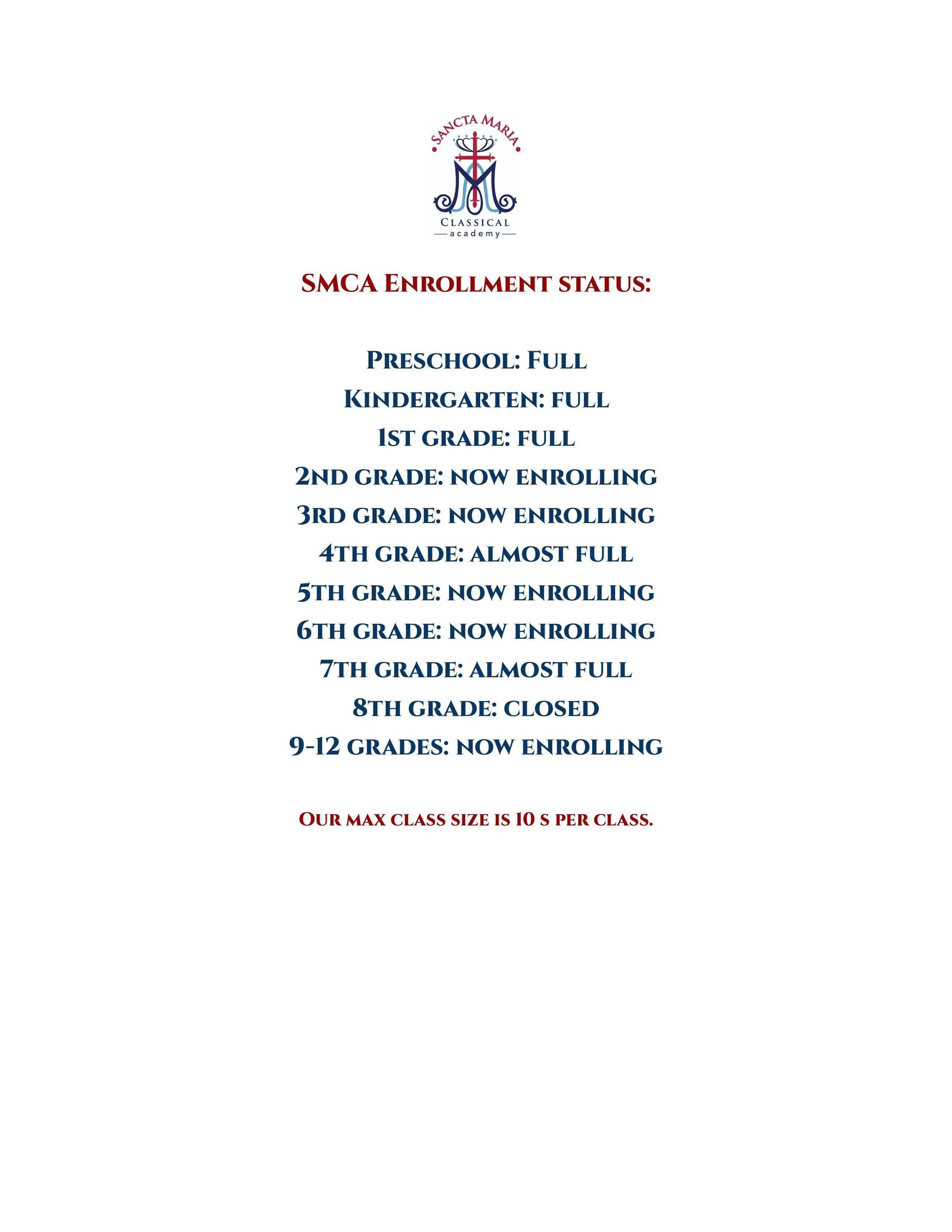 Enrollment Status Flyer